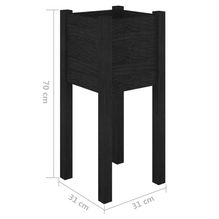 Odlingslåda 31X31X70 Cm Massiv Furu