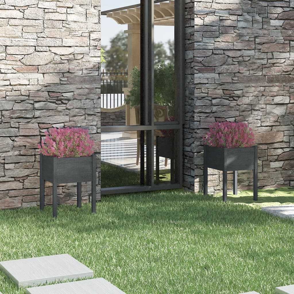 Odlingslådor 2 St 50X50X70 Cm Massiv Furu
