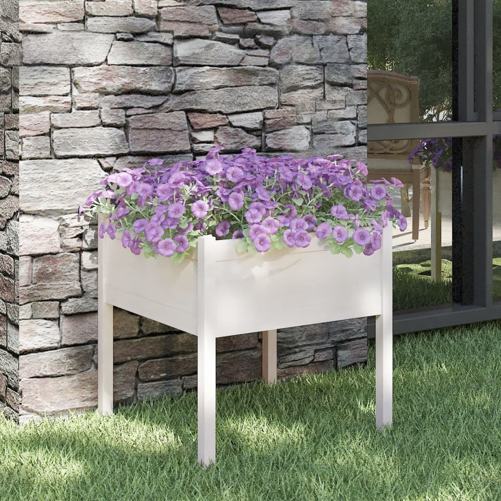 Odlingslåda 2 St 70X70X70 Cm Massiv Furu