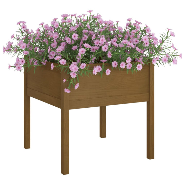 Odlingslåda 2 St 70X70X70 Cm Massiv Furu