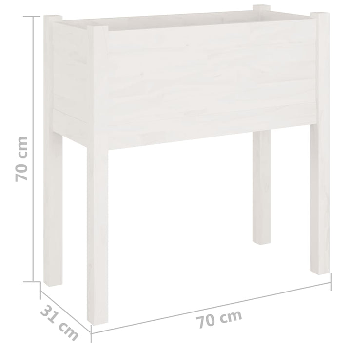 Odlingslådor 2 St 70X31X70 Cm Massiv Furu