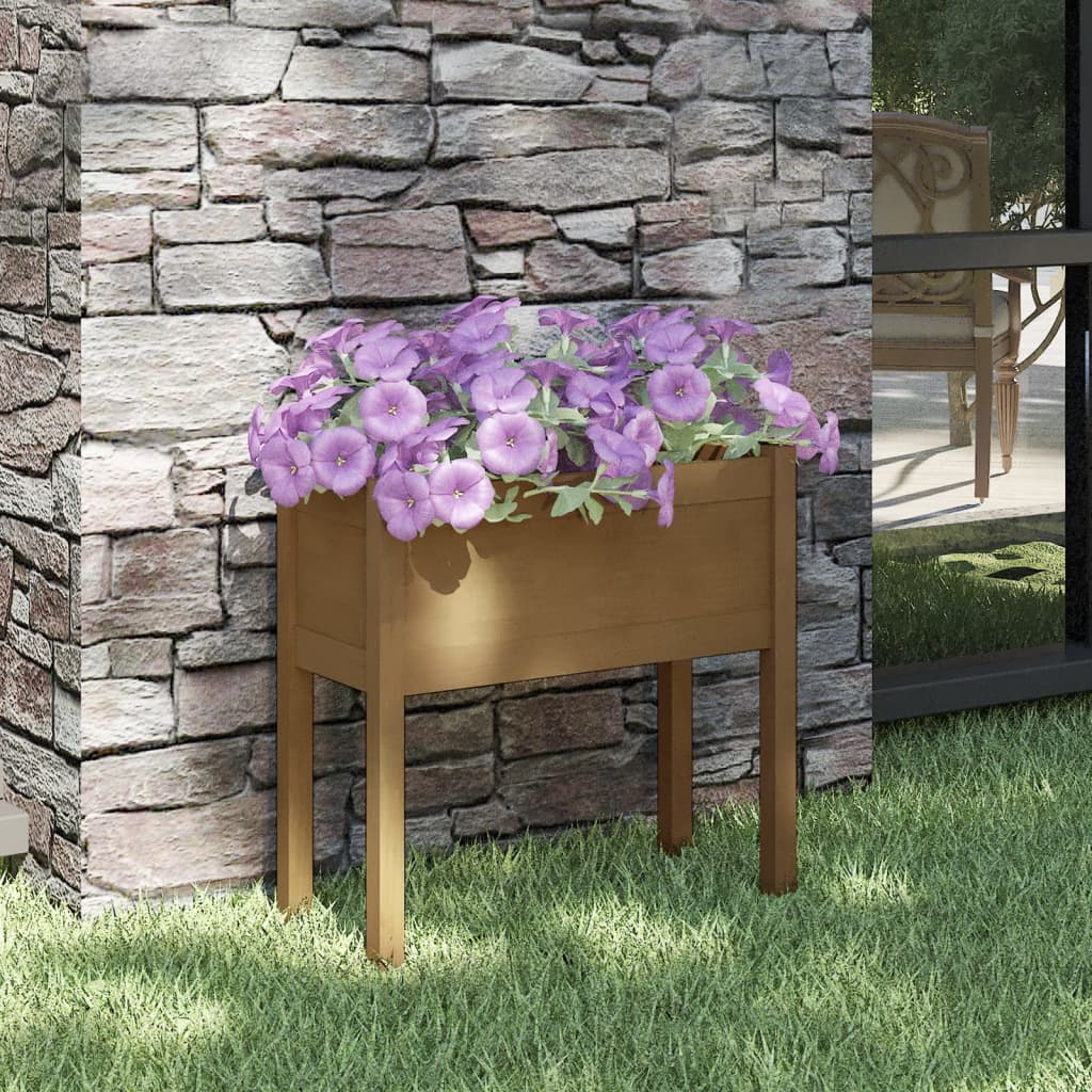 Odlingslådor 2 St 70X31X70 Cm Massiv Furu
