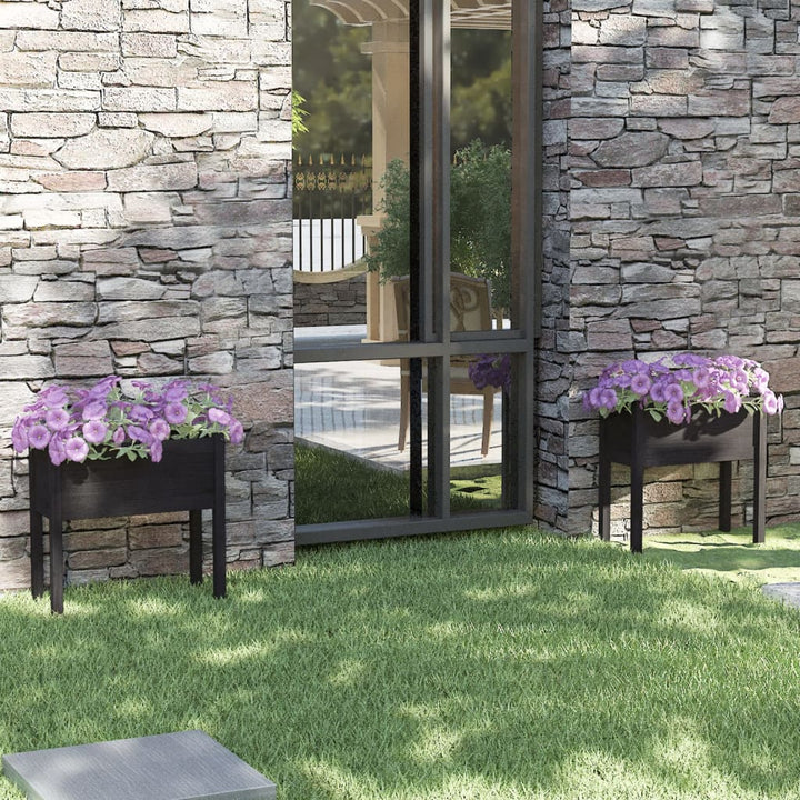 Odlingslådor 2 St 70X31X70 Cm Massiv Furu