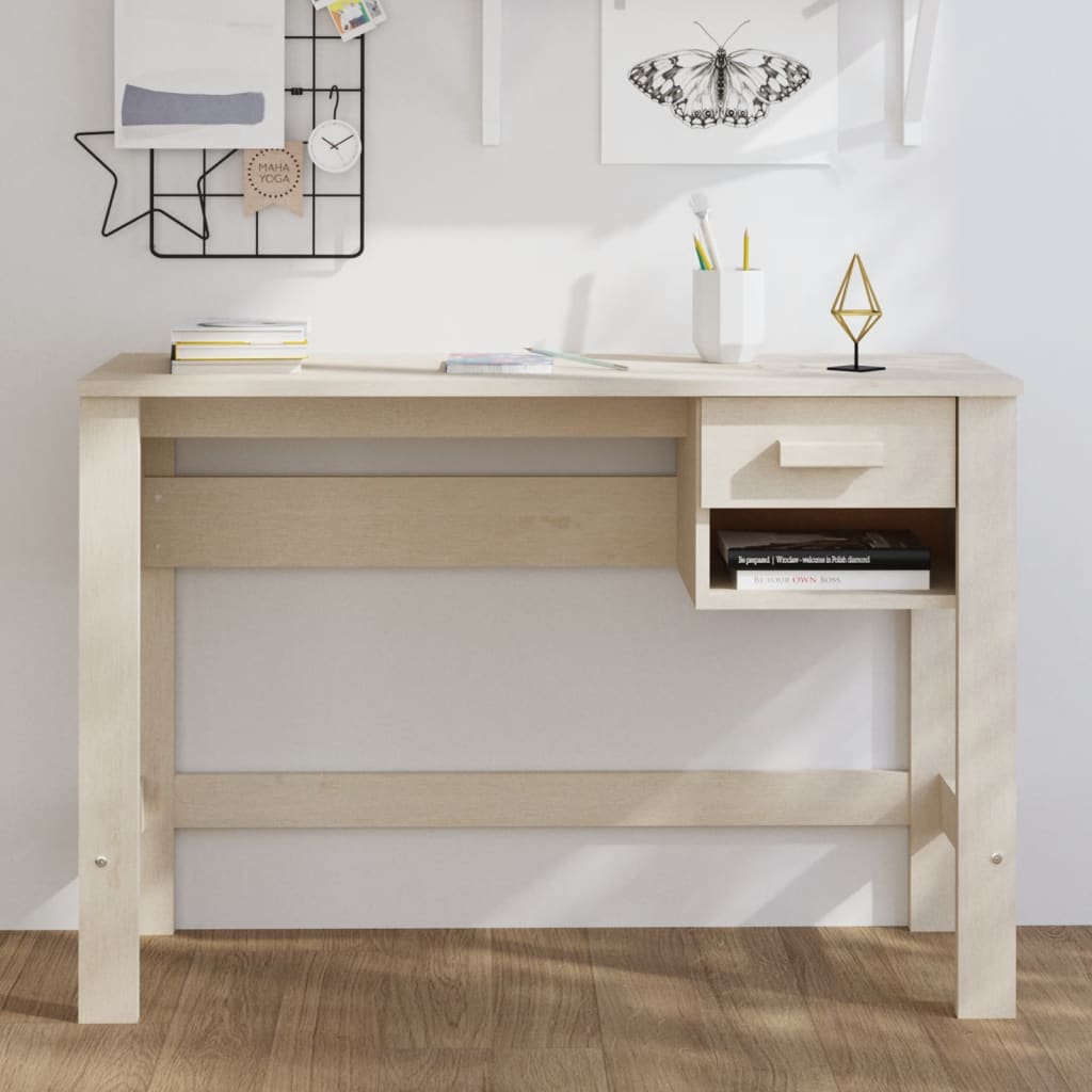 Skrivbord Hamar 110X40X75 Cm Massiv Furu