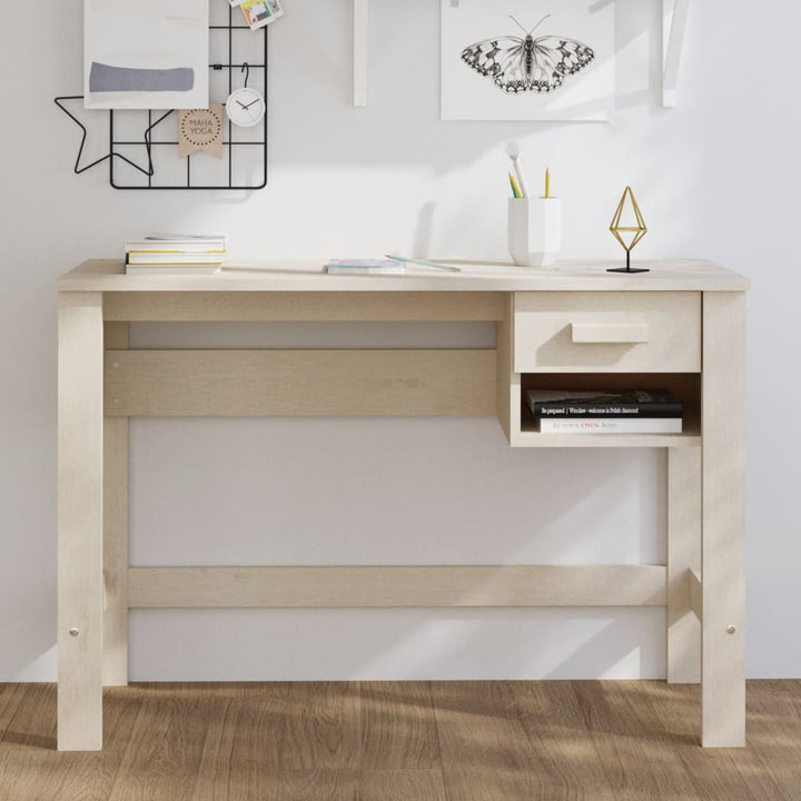 Skrivbord Hamar 110X40X75 Cm Massiv Furu