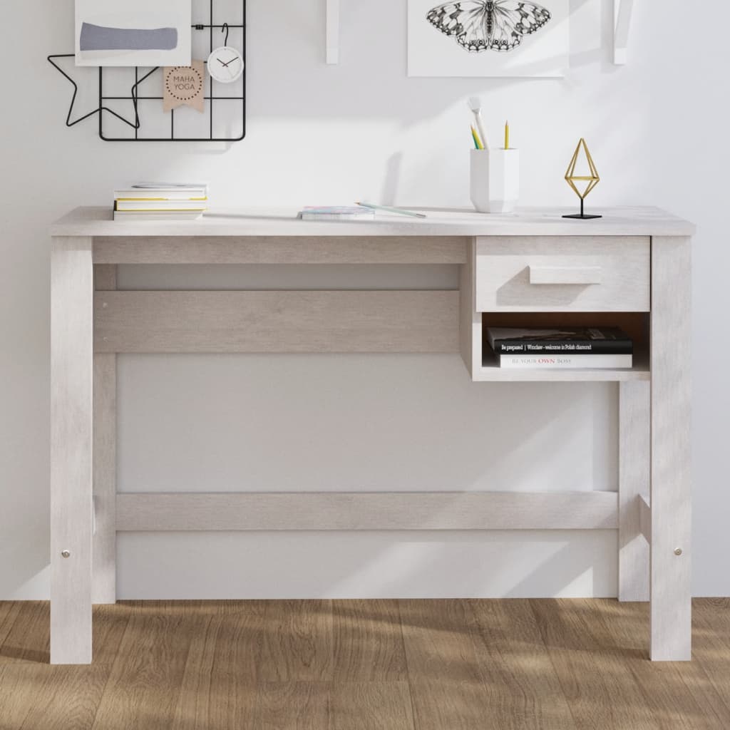 Skrivbord Hamar 110X40X75 Cm Massiv Furu