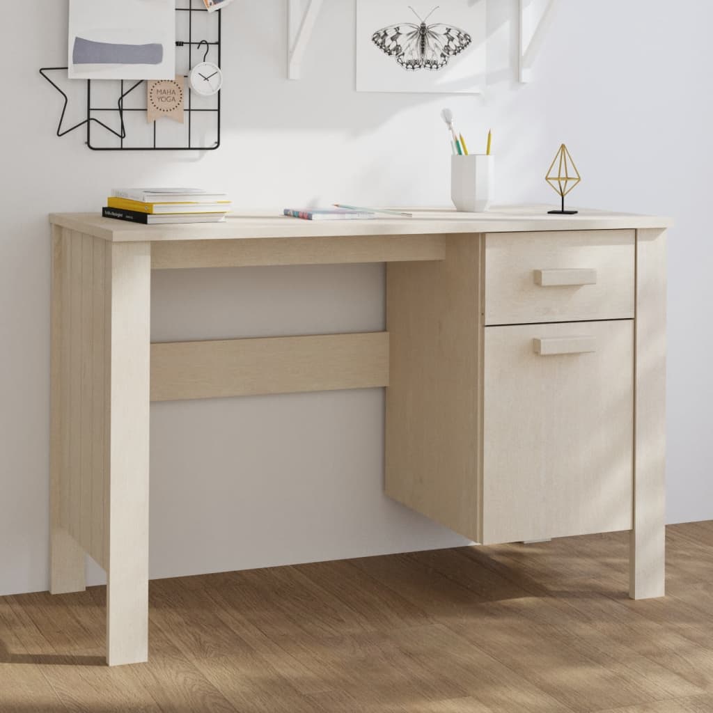 Skrivbord Hamar 113X50X75 Cm Massiv Furu