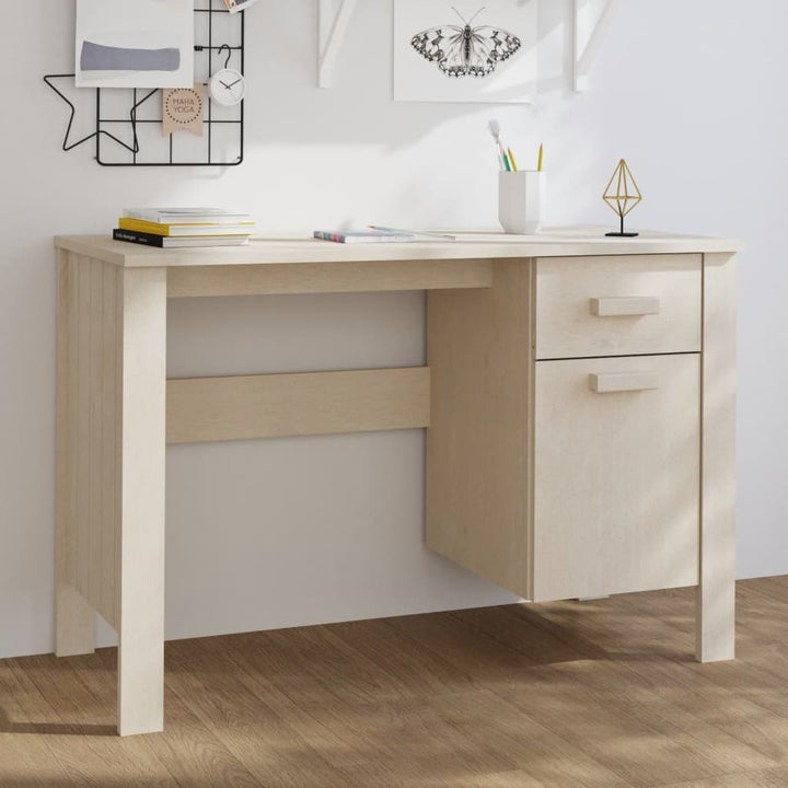 Skrivbord Hamar 113X50X75 Cm Massiv Furu