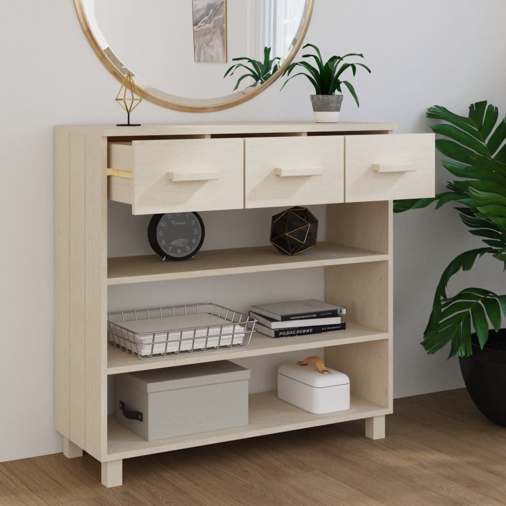 Konsolbord Hamar 90X35X90 Cm Massiv Furu