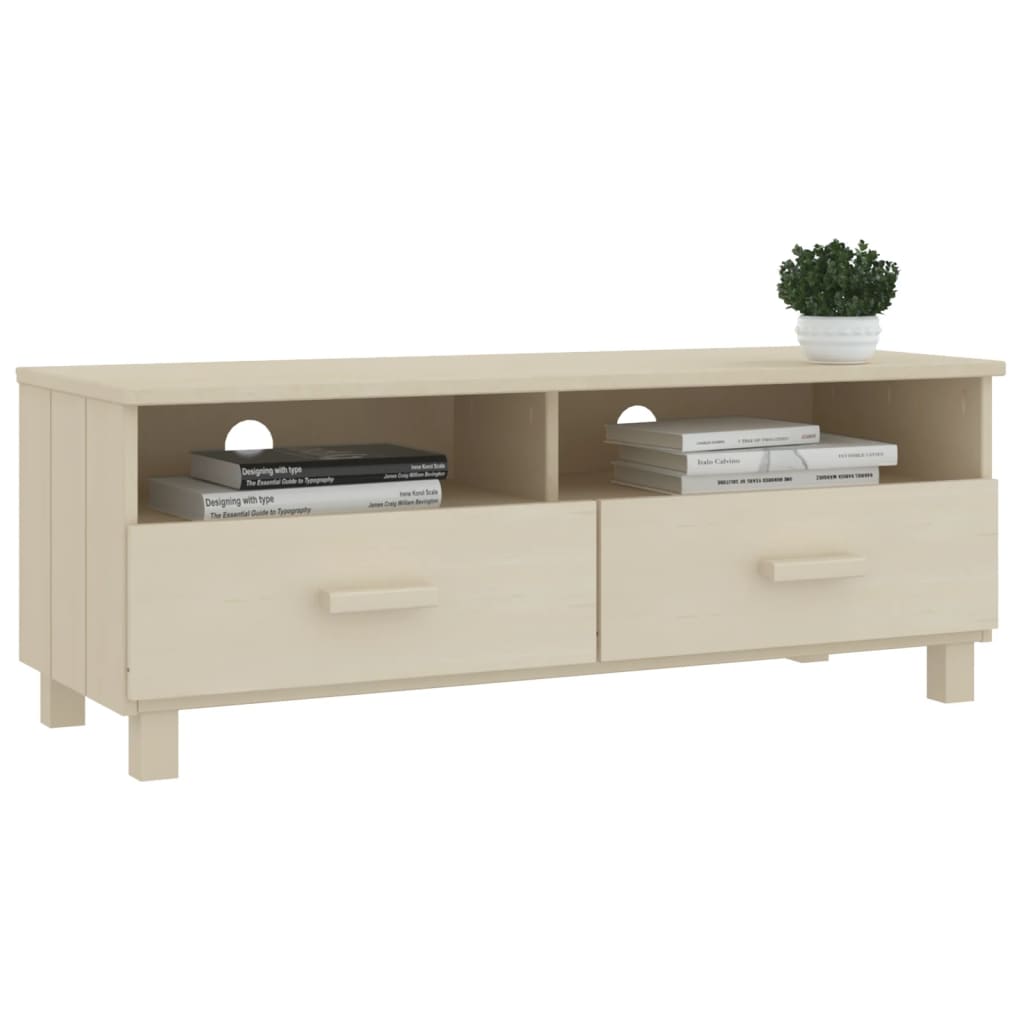 Tv-Bänk Hamar 106X40X40 Cm Massiv Furu