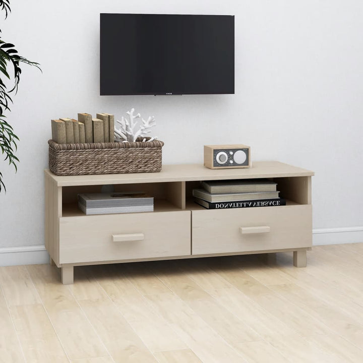 Tv-Bänk Hamar 106X40X40 Cm Massiv Furu