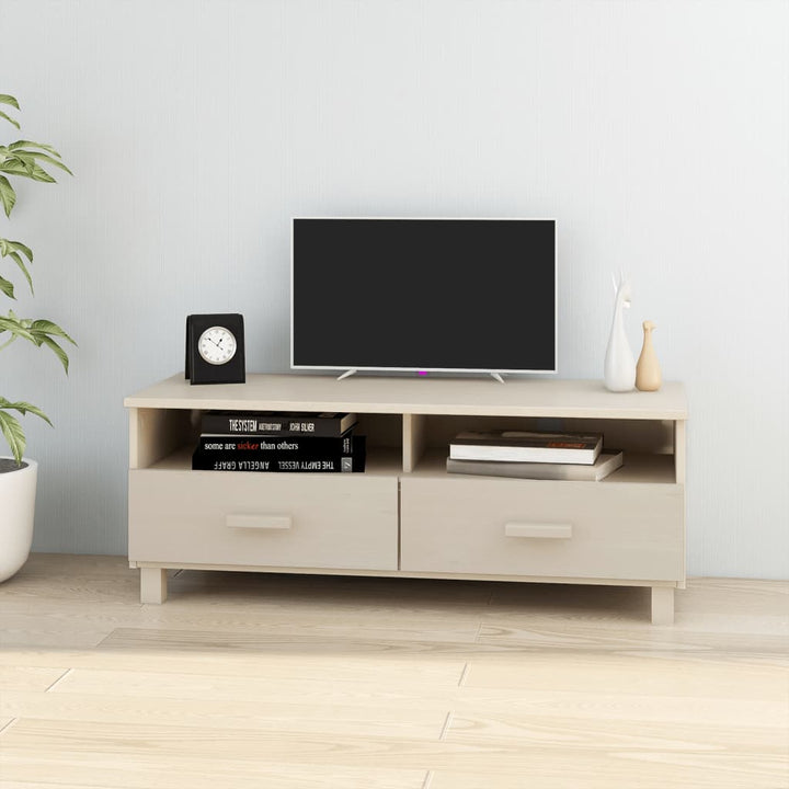Tv-Bänk Hamar 106X40X40 Cm Massiv Furu