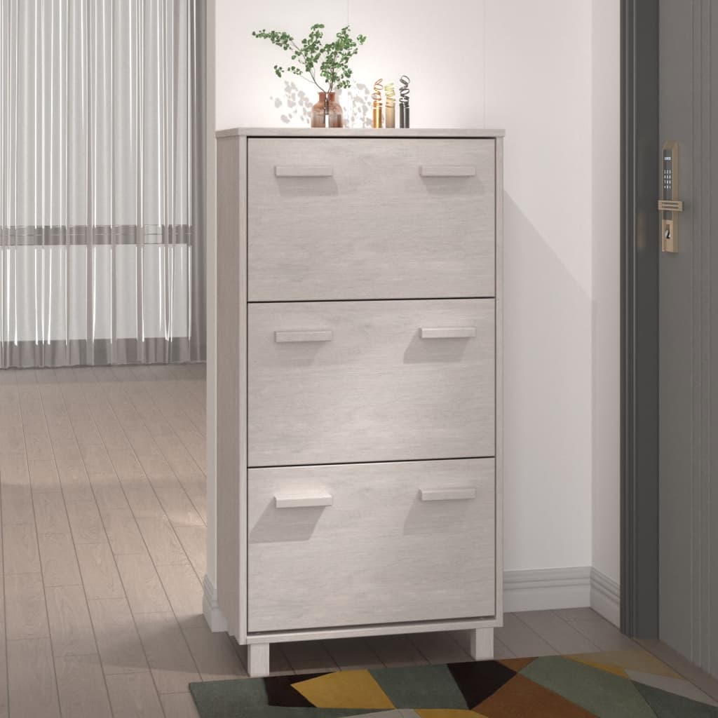 Skoskåp Hamar 59,5X35X117 Cm Massiv Furu