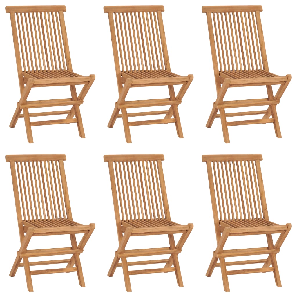 Hopfällbara Trädgårdsstolar 6 St Massiv Teak