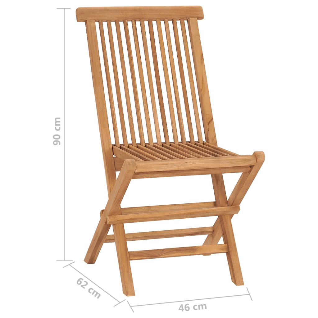 Hopfällbara Trädgårdsstolar 6 St Massiv Teak