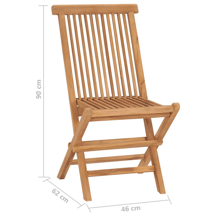 Hopfällbara Trädgårdsstolar 6 St Massiv Teak