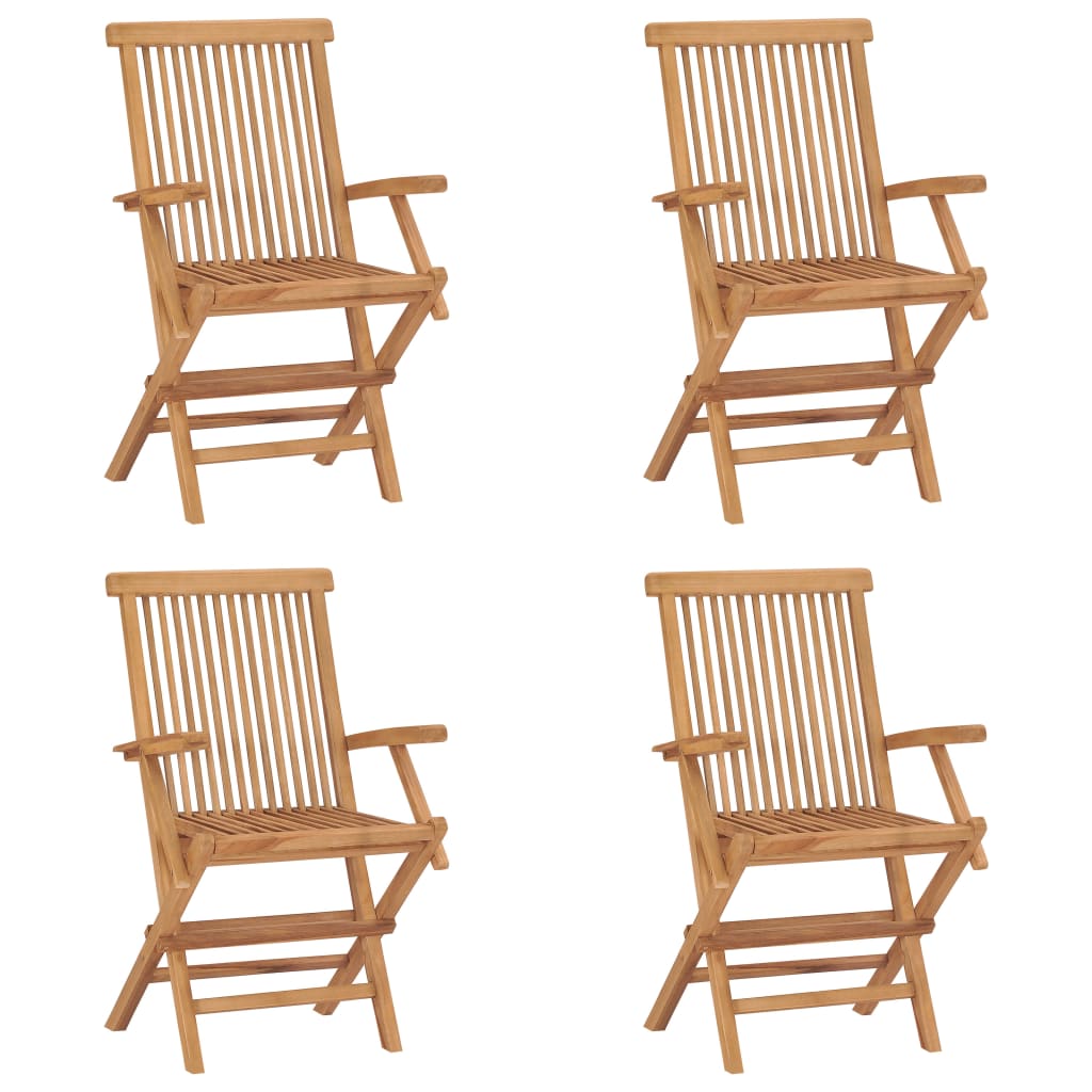 Hopfällbara Trädgårdsstolar 6 St Massiv Teak