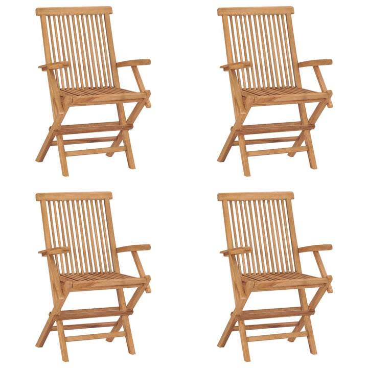 Hopfällbara Trädgårdsstolar 6 St Massiv Teak