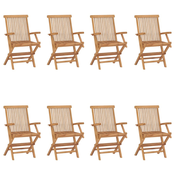 Hopfällbara Trädgårdsstolar 6 St Massiv Teak