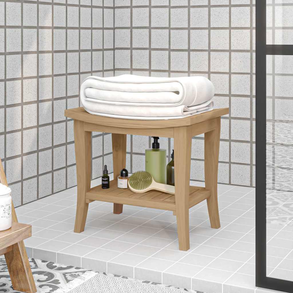 Sidobord För Badrum 50X35X45 Cm Massiv Teak
