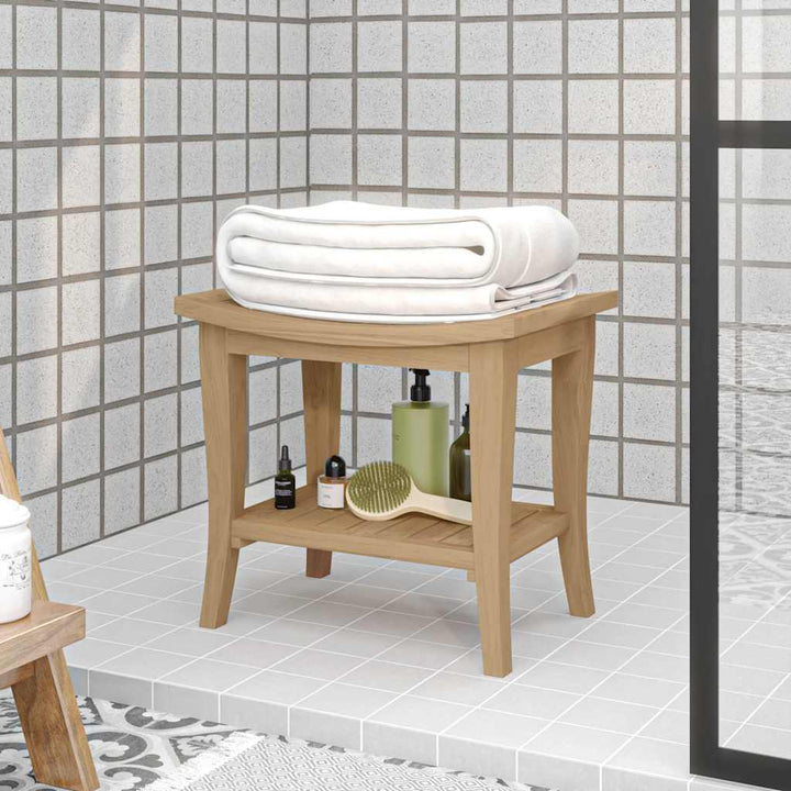 Sidobord För Badrum 50X35X45 Cm Massiv Teak