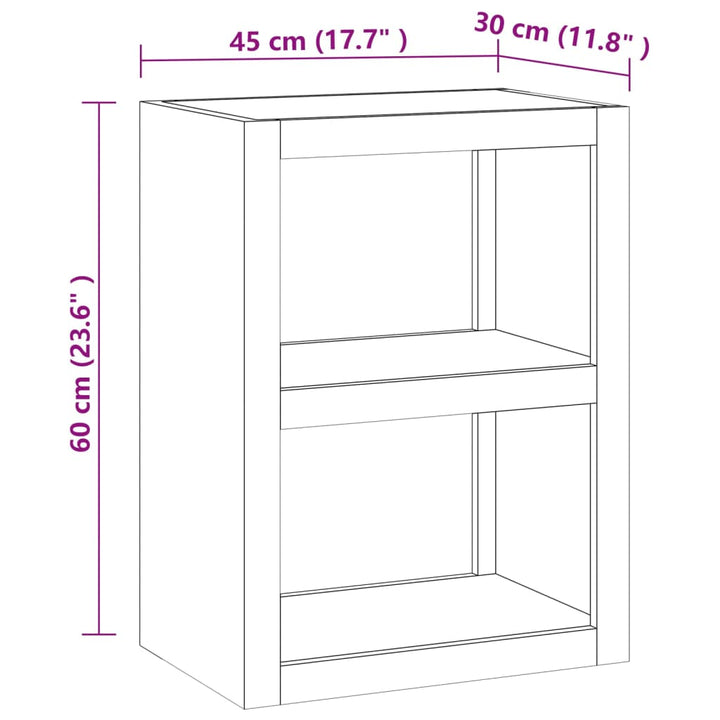 Sidobord 45X30X60 Cm Massiv Teak
