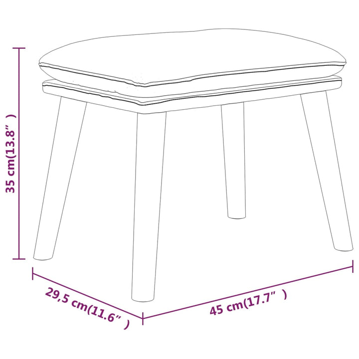Fotpall 45X29,5X35 Cm Tyg