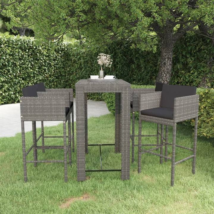 Bargrupp För Trädgården Med Dynor 5 Delar Konstrotting