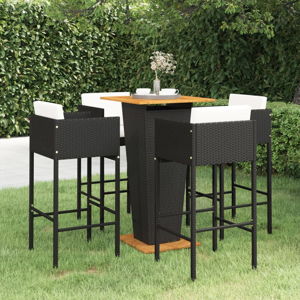 Bargrupp För Trädgården Med Dynor 5 Delar Konstrotting