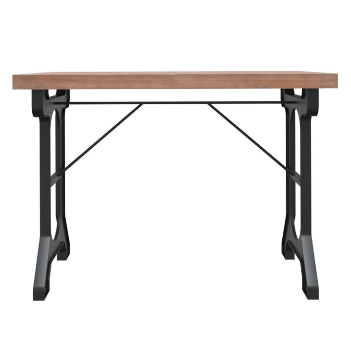 Matbord 110X65X82 Cm Massivt Granträ Och Järn