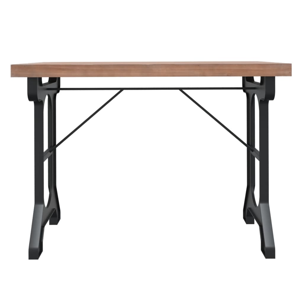 Matbord 110X65X82 Cm Massivt Granträ Och Järn
