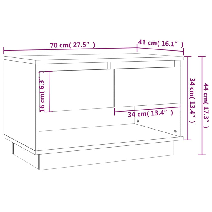 Tv-Bänk 70X41X44 Cm Konstruerat Trä