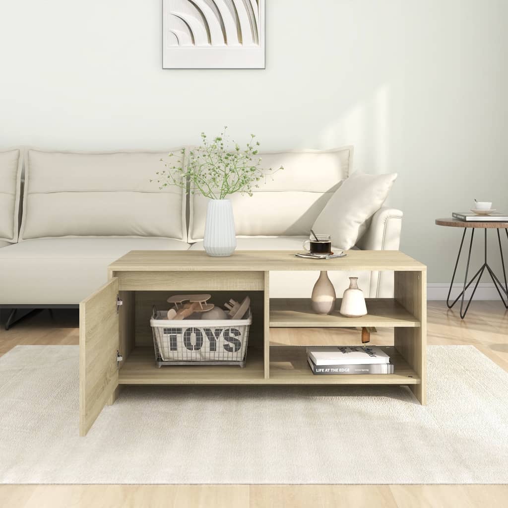 Soffbord Sonoma-Ek 102X50X45 Cm Konstruerat Trä