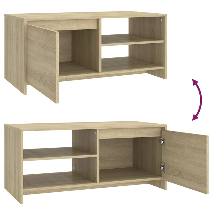 Soffbord Sonoma-Ek 102X50X45 Cm Konstruerat Trä