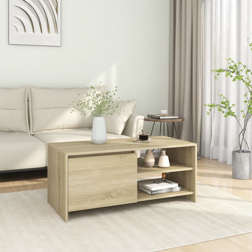 Soffbord Sonoma-Ek 102X50X45 Cm Konstruerat Trä