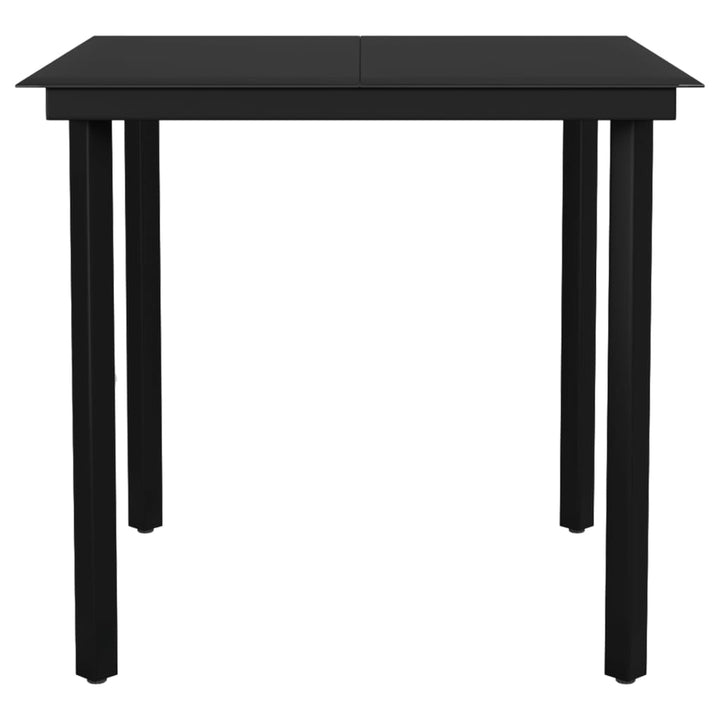 Trädgårdsbord Svart Stål Och Glas