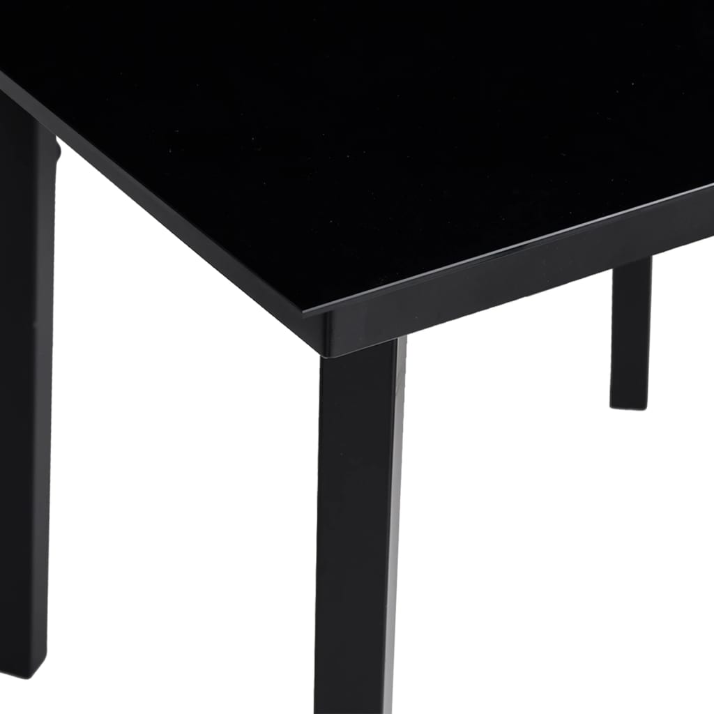 Trädgårdsbord Svart Stål Och Glas