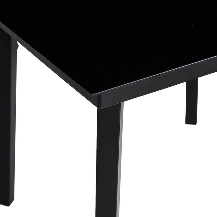 Trädgårdsbord Svart Stål Och Glas
