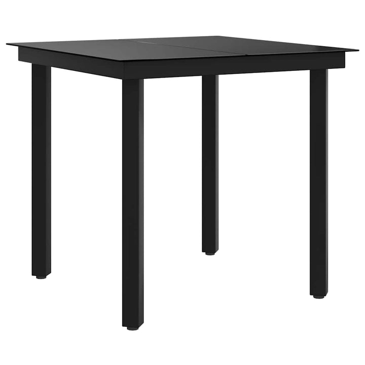 Trädgårdsbord Svart Stål Och Glas