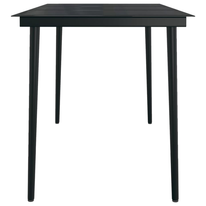 Trädgårdsbord Svart Stål Och Glas