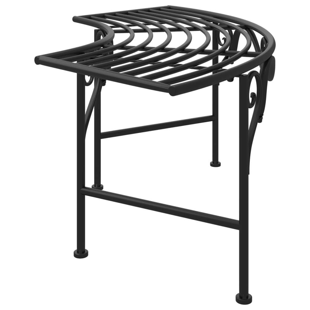Trädbänk 113 Cm Svart Stål