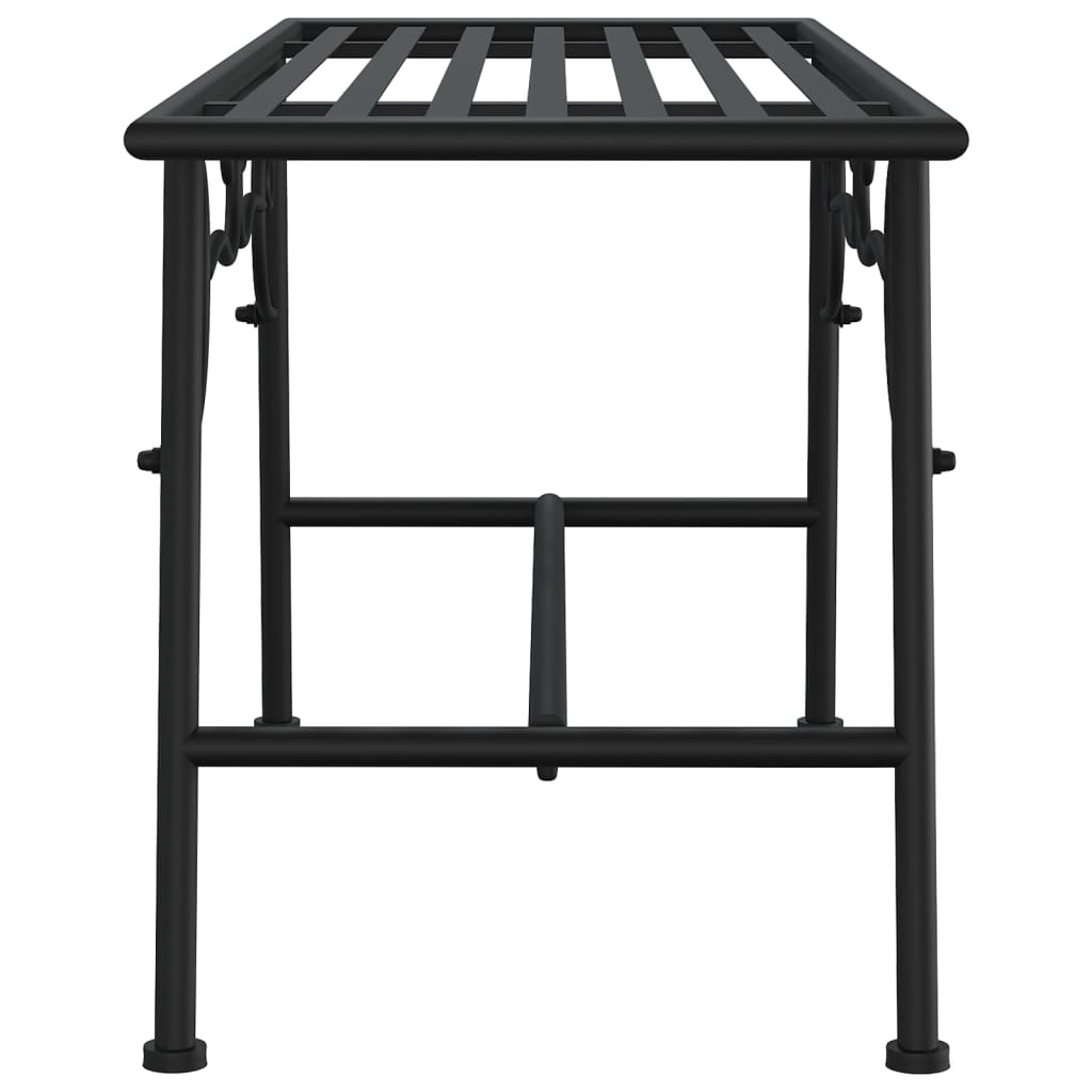Trädbänk 110 Cm Svart Stål