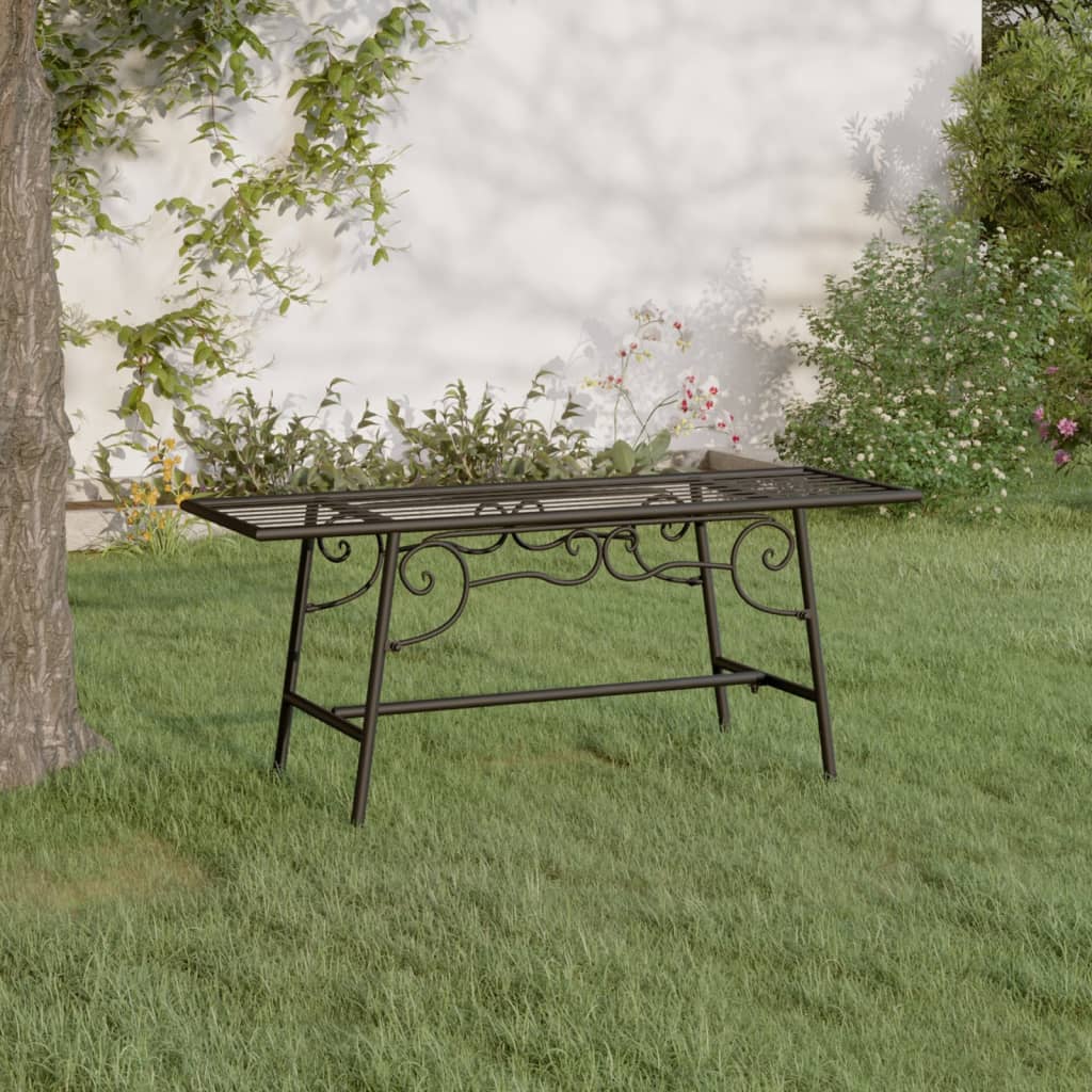 Trädbänk 110 Cm Svart Stål