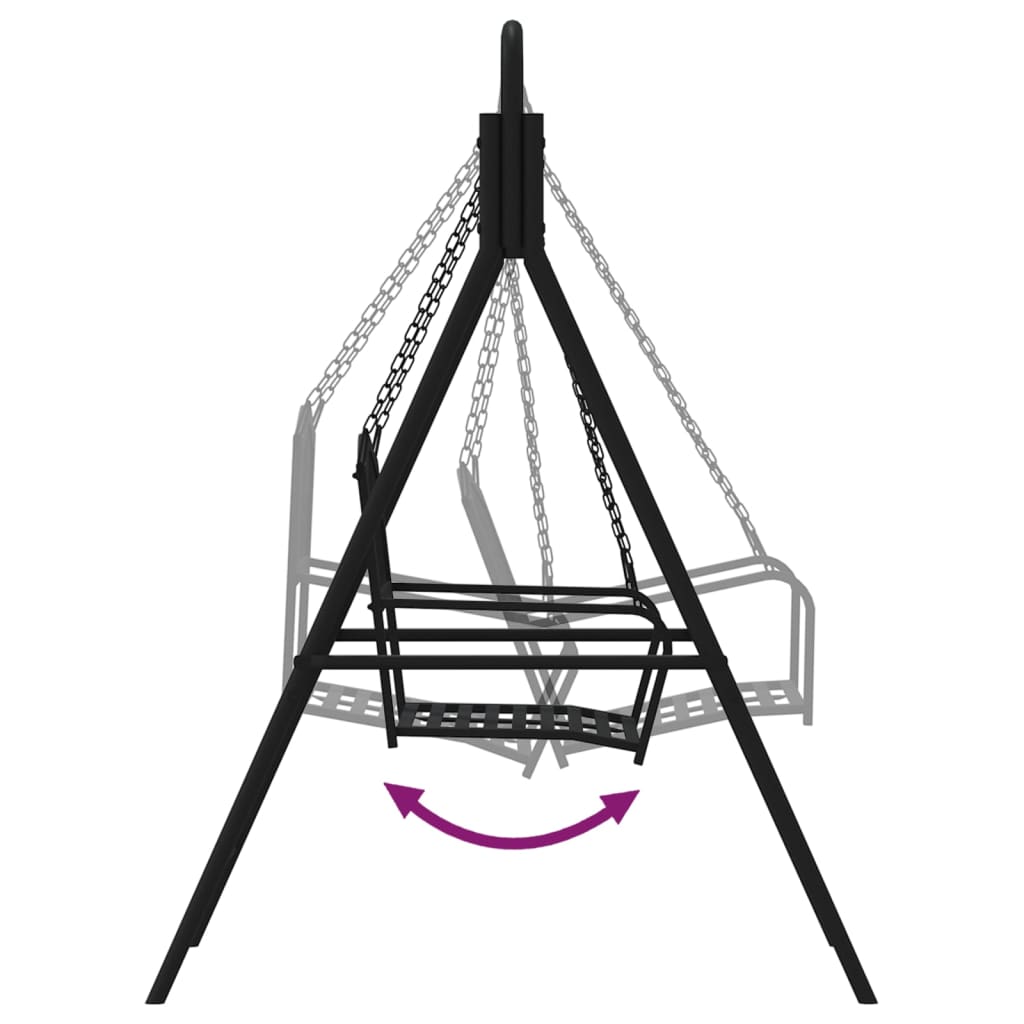 Hammock 124 Cm Svart Stål
