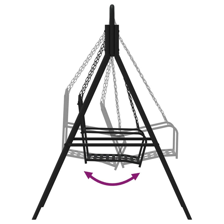 Hammock 124 Cm Svart Stål