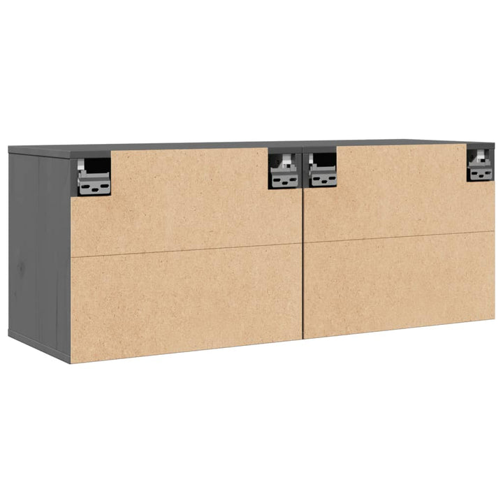 Väggskåp 2 St 45X30X35 Cm Massiv Furu