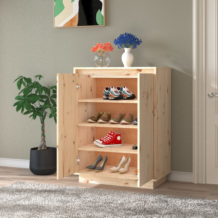 Skoskåp 60X35X80 Cm Massiv Furu