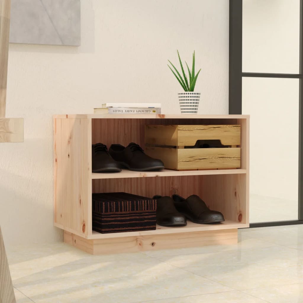 Skoskåp 60X34X45 Cm Massiv Furu