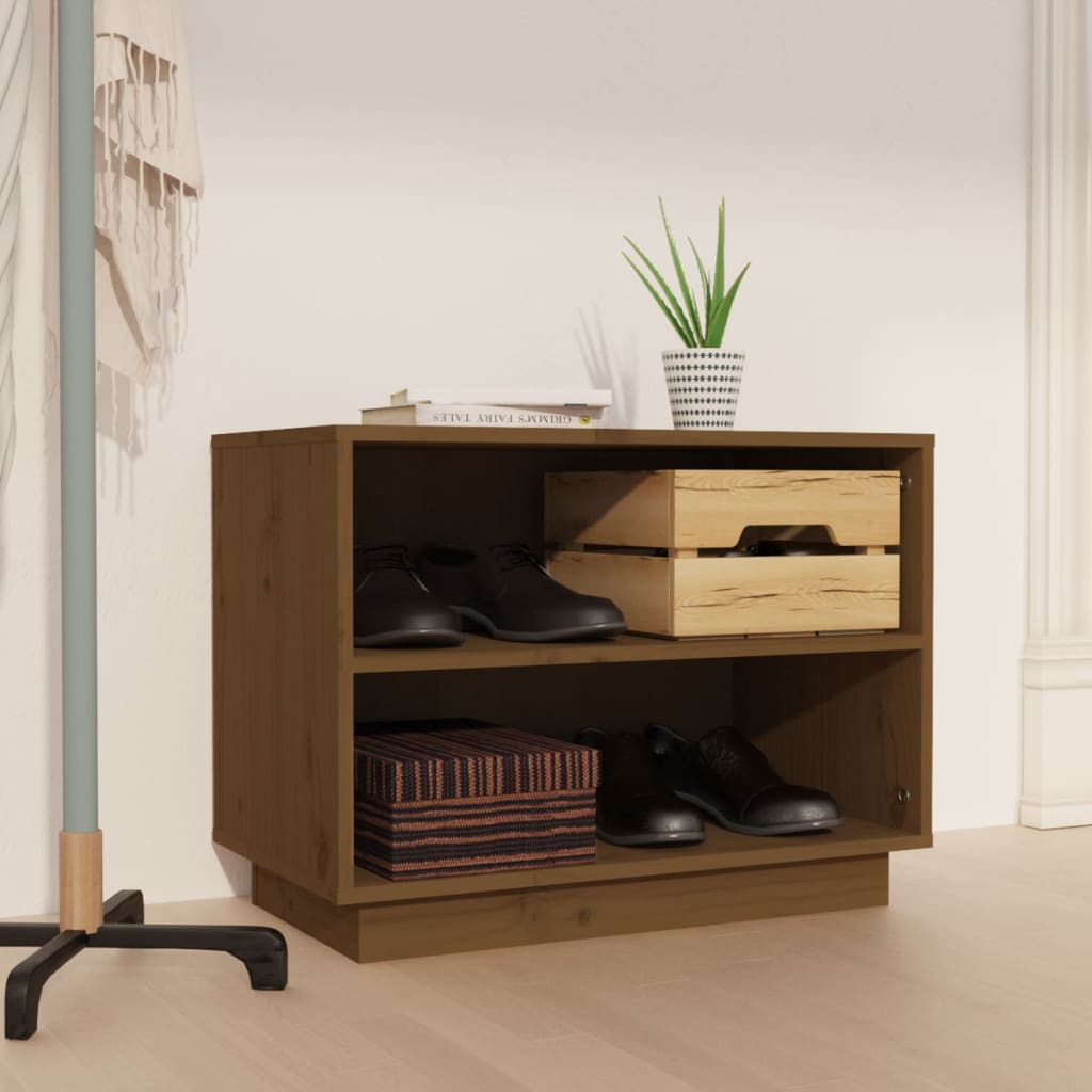 Skoskåp 60X34X45 Cm Massiv Furu