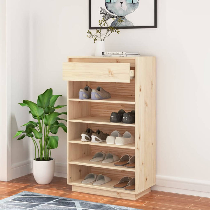 Skoskåp 60X34X105 Cm Massiv Furu